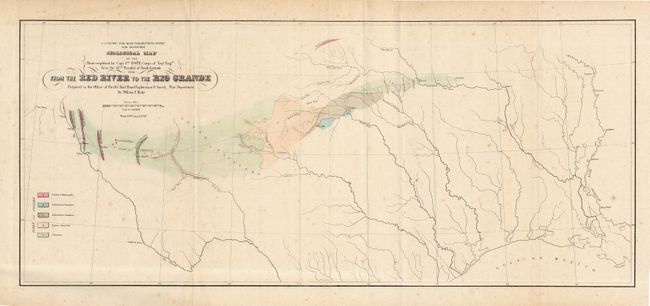Geological Map of the Route explored by Capt. Jno. PopeFrom the Red River to the Rio Grande