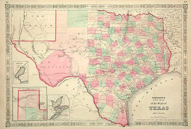 Johnson's New Map of the State of Texas