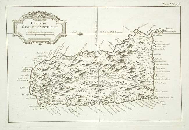 Carte de l' Isle de Sainte Lucie