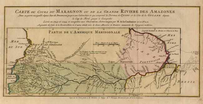 Carte du Cours du Maragnon ou de la Grande Riviere des Amazones