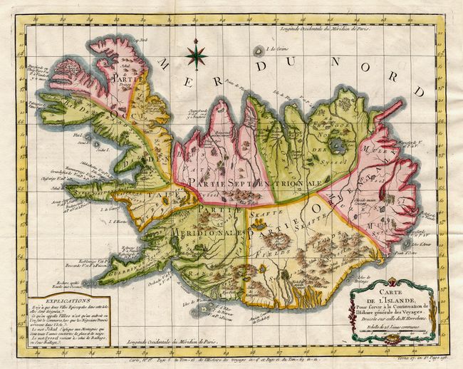 Carte de l' Islande Dressee sur celle de M. Horrebows