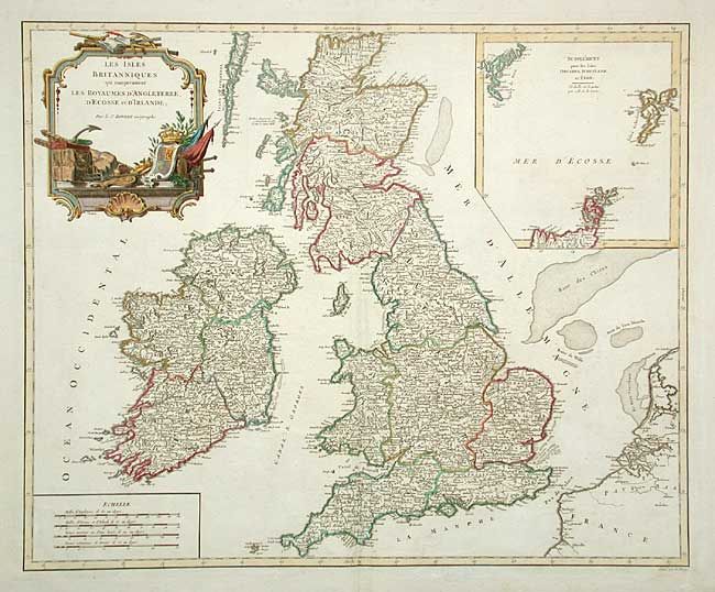 Les Isles Britanniques qui comprennent les Royaumes d' Angleterre, d' Ecosse et d' Irlande