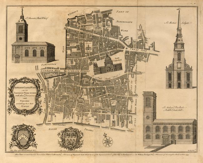 Baynards Castle Ward and Faringdon Ward within with their Divisions into Parishes according to a new Survey
