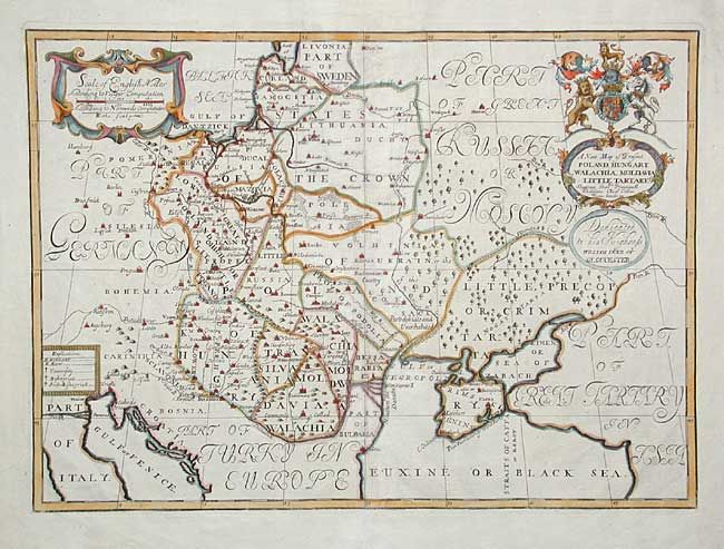 A New Map of Present Poland, Hungary, Walachia, Moldavia, Little Tartary