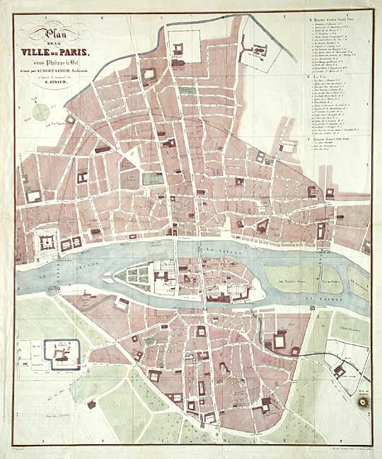 Plan de la Ville de Paris, sous Philippe le Bel