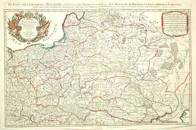 Estats de Pologne Subdivise's suiuant l' estendue des Palatinats