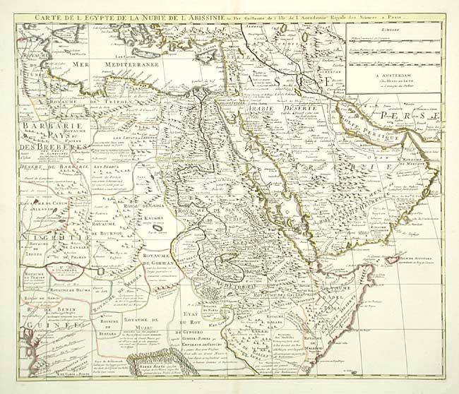 Carte de l' Egypte de la Nubie de l' Abissinie &c.