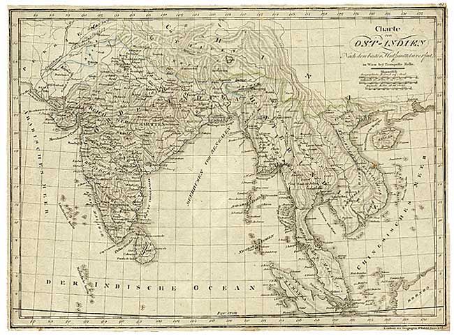 Charte von Ost-Indien Nach den besten Hutfsmittelnverfast