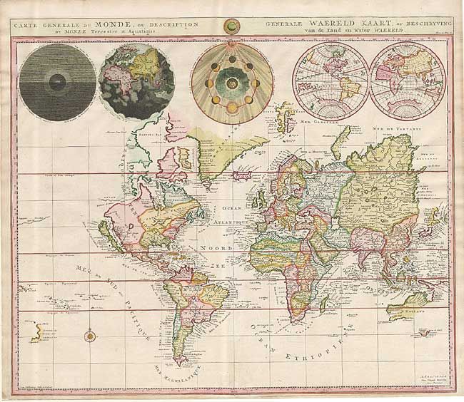 Carte Generale du Monde, ou Description du Monde Terrestre & Aquatique