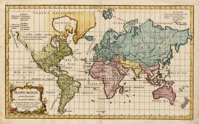 Mappe Monde suivant la projection des cartes rediutes
