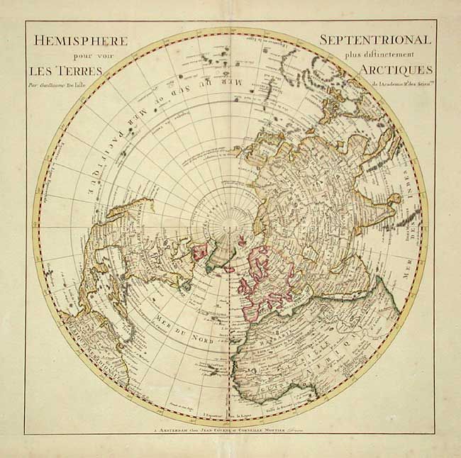 Hemisphere Septentrional pour voir plus distinctement les Terres Arctiques