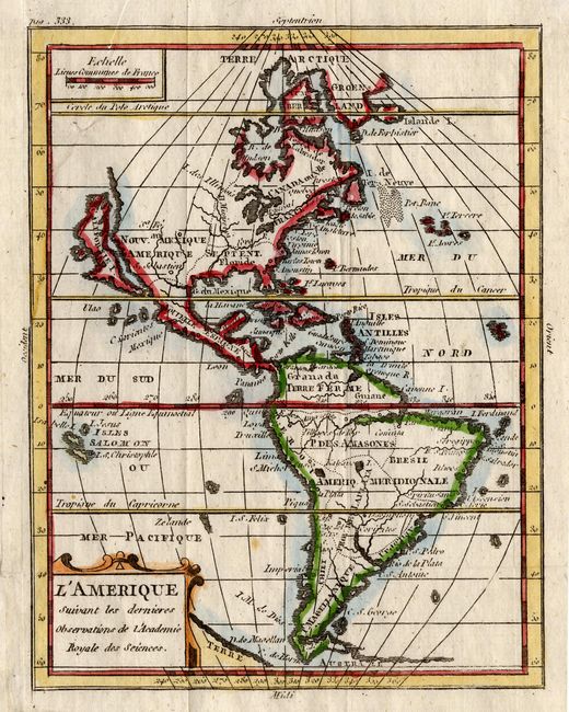 L'Amerique suivant les dernieres observations de l'Academie Royal des Sciences