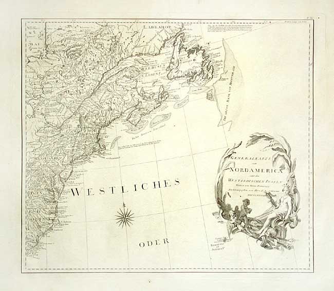 General Karte von Nordamerica samt den West Indischen Inseln Verasst von Herrn Pownall