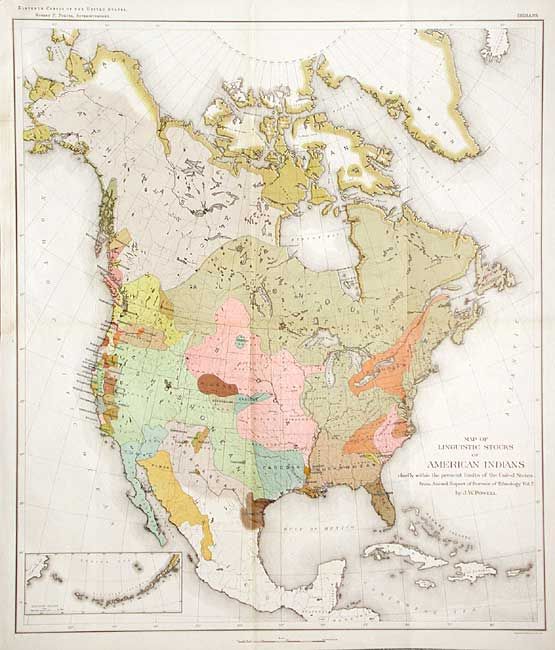 Map of Linguistic Stocks of American Indians