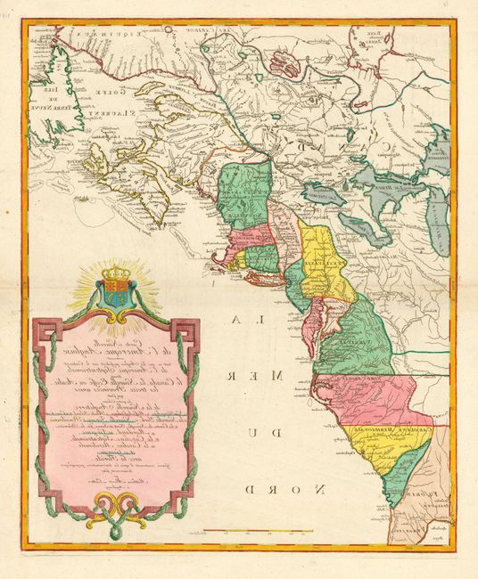 Carte Nouvelle de l' Amerique Angloise contenant tout ce que Anglois possedent sur le Continent de l' Amerique Septentrionale Savoir le Canada, la Nouvelle Ecosse ou Acadie, les treize Provinces unies