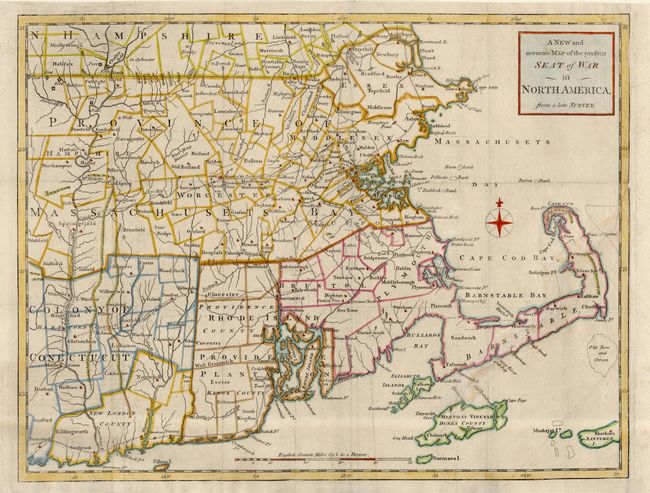 A New and accurate Map of the Present Seat of War in North America from a late Survey