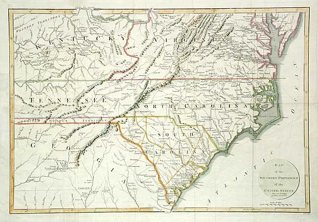 Map of the Southern Provinces of the United States