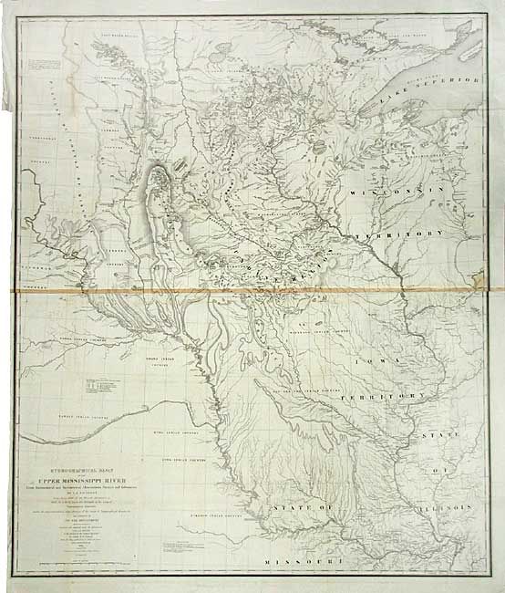 Hydrographical Basin of the Upper Mississippi River from Astronomical and Barometric Observations