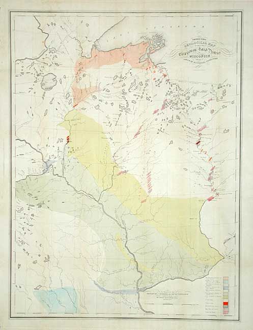 Provisional Geological Map of part of the Chippewa Land District of Wisconsin with part of Iowa & of Minnesota Territory