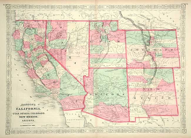 Johnson's California also Utah, Nevada, Colorado, New Mexico, and Arizona