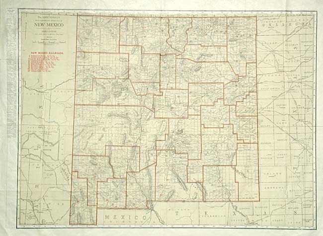 New Mexico Automobile Road Map