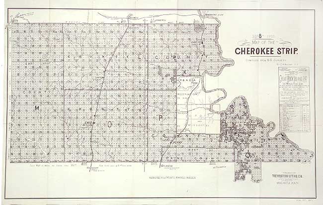 Old World Auctions - Auction 107 - Lot 201 - Map of the Cherokee Strip