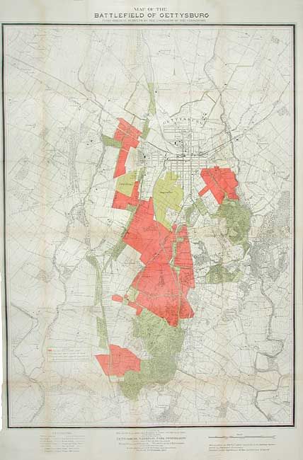 Map of the Battlefield of Gettysburg