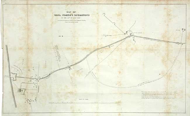 Map of Genl. Worth's Operations on the 20th of Augt. 1847