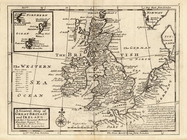 A General Map of Great Britain and Ireland with Part of Germany, Holland, Flanders, France &c.