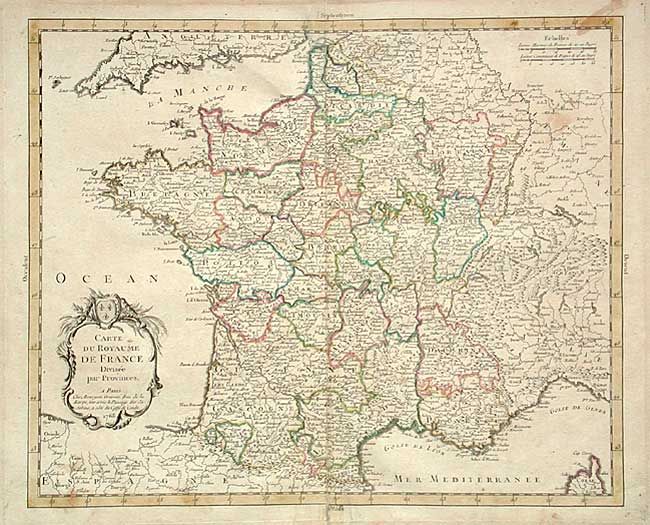 Carte du Royaume de France Divisee par Provinces