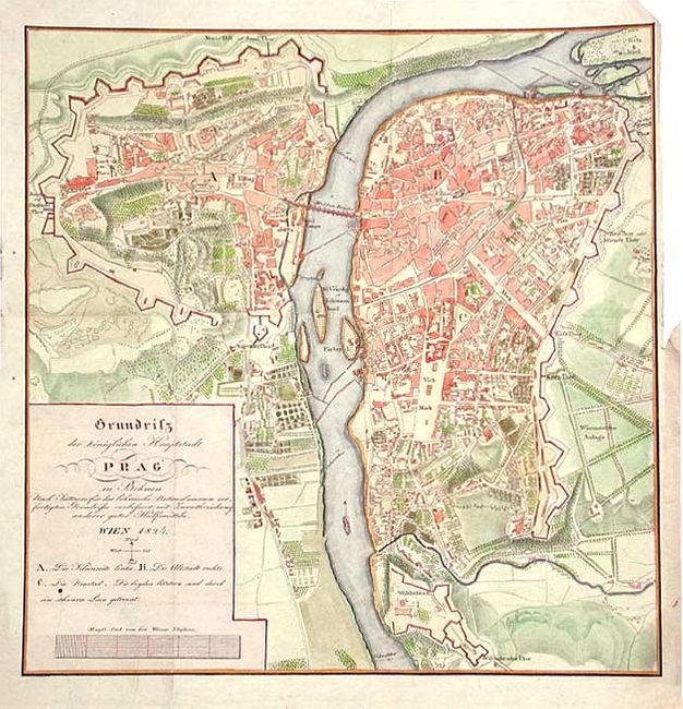 Grundrilz der Koniglichen Hauptstadt Prag in Bohmen