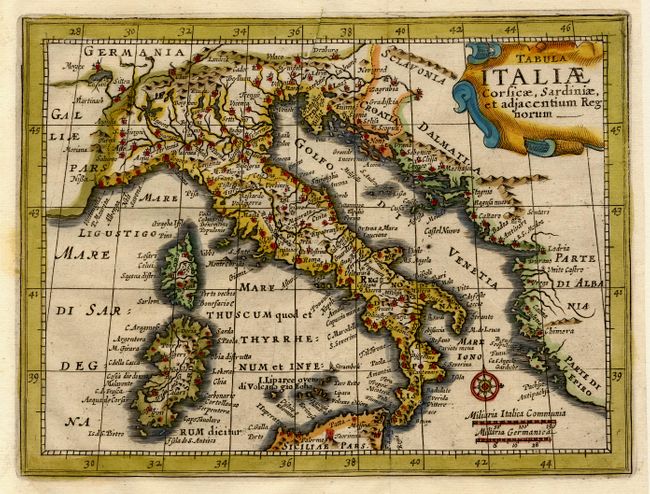 Tabula Italiae Corsicae, Sardiniae, et adjacentium Regnorum