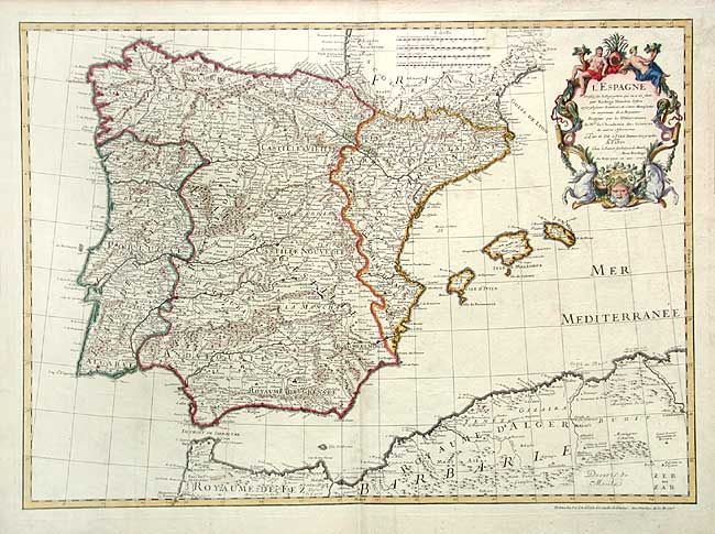 L'Espagne Dressee sur la Description qui en a ete faite par Rodrigo Mendez Sylva