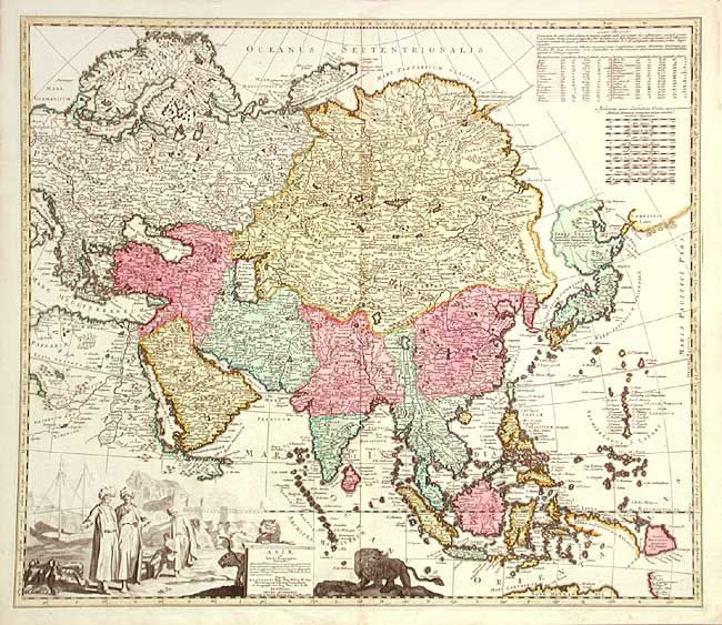 Asiae in Tabula Geographica Delineatio