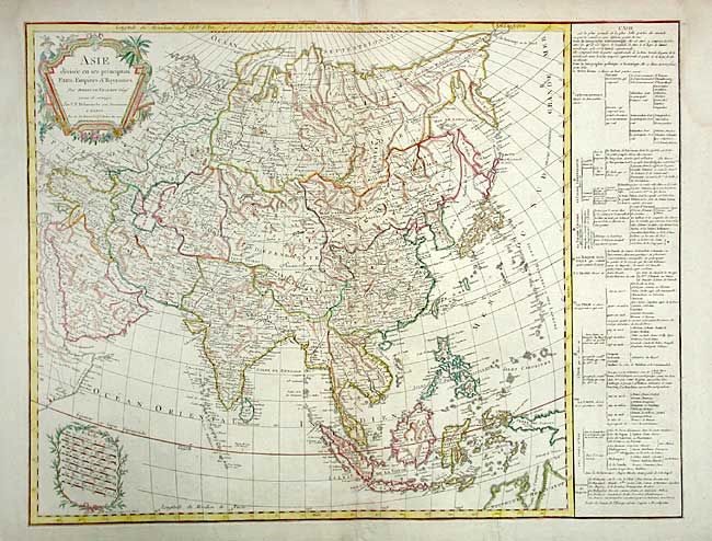Asie divisee en ses principaux Etats, Empires & Royaumes
