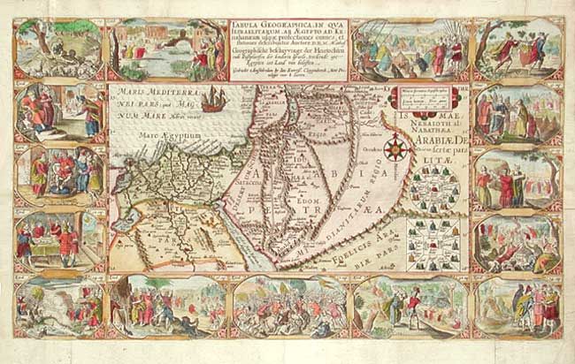Tabula Geographica, in Qua Israelitarum, ab Aegypto ad Kenahanaeam usque profectiones omnes, stationes describuntur