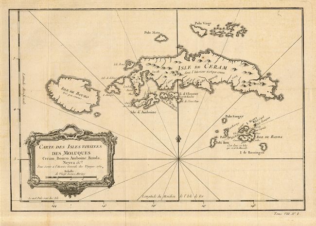 Carte des Isles Voisines des Moluques Ceram, Bouro Amboine, Banda, Neyra &ca.