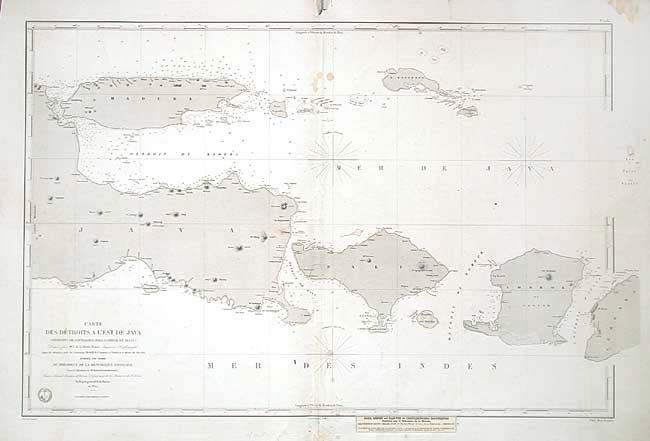 Carte des Detroits a l' Est de Java (Detroits de Sourabaya, Bali, Lombok et Allas)