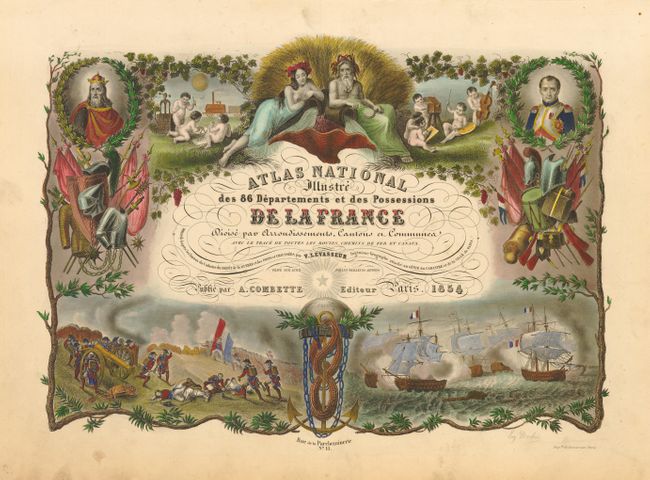 Atlas National Illustre des 86 Departements et des possessions de la France