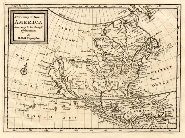 A New Map of North America According to the Newest Observations