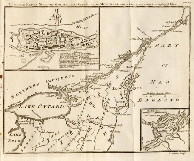 A Particular Map, To Illustrate Gen. Amhersts, Expedition, to Montreal; with a Plan of the Town & Draught of ye Island