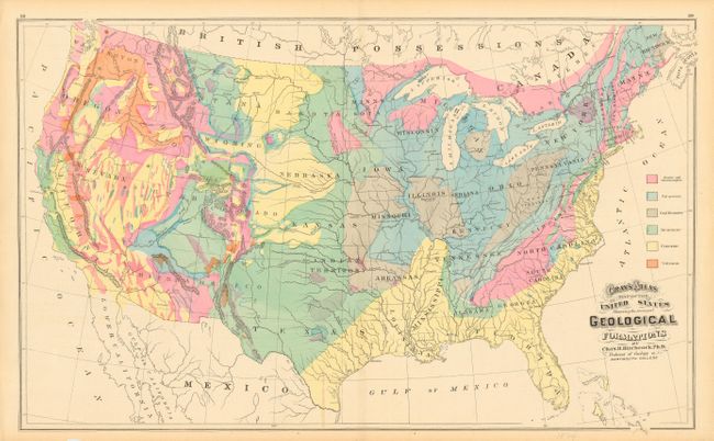 Gray's Atlas Map of the United States Showing the principal Geological Formations