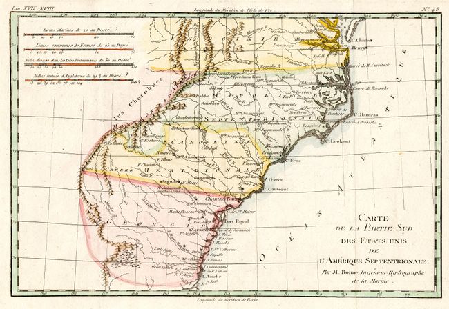 Carte de la Partie Sud des Etats Unis de l' Amerique Septentrionale