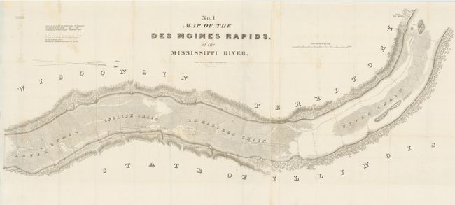 No. 1 - Map of the Des Moines Rapids of the Mississippi River [in set with] No. 2 - Map of the Rock Island Rapids of the Mississippi River [and] No. 3 - Map of the Harbor of St. Louis, Mississippi River