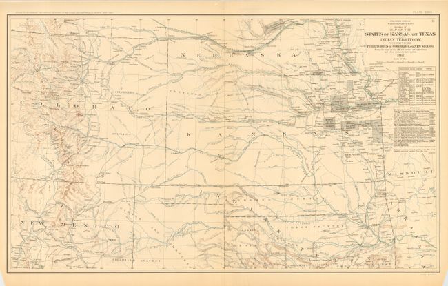 Map of the States of Kansas and Texas and Indian Territory, with Parts of the Territories of Colorado and New Mexico