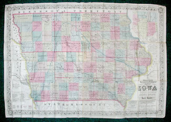 Sectional and Geological Map of Iowa Exhibiting her Iron Lead Copper Coal and other Geological Resources and all Rail Roads