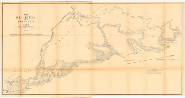 Map of Red River with its Bayous and Lakes in the Vicinity of the Raft