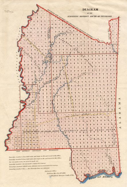 Diagram of the Surveying District South of Tennessee