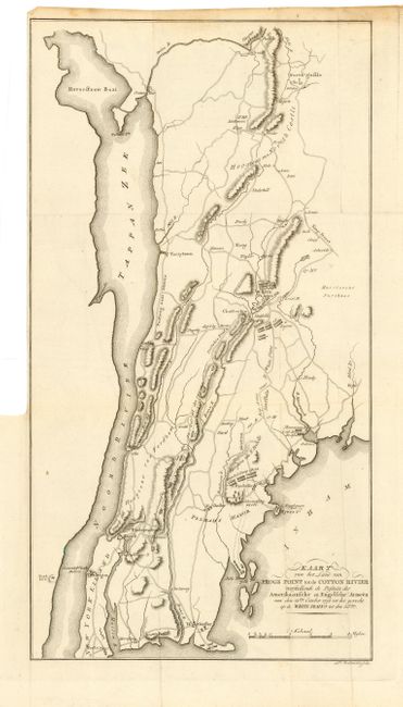 Kaart van het Land van Frogs Point tot de Cotton Rivier voorstellende de Positien der Amerikaansche en Engelsche Armeen van den 12den October 1776 tot het gevecht op de White Plains tot den 28sten.