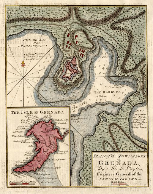 Plan of the Town & Fort of Grenada .  By Mr. De Caylus, Engineer General of the French Islands